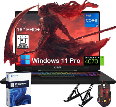 MSI Crosshair RTX 4070 i7 Gaming Laptop Office Lifetime