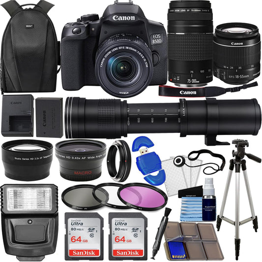 Canon EOS 850D Rebel T8i DSLR Camera Bundle
