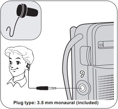 Panasonic RF-P50DGC-S Pocket AM/FM Radio - Silver