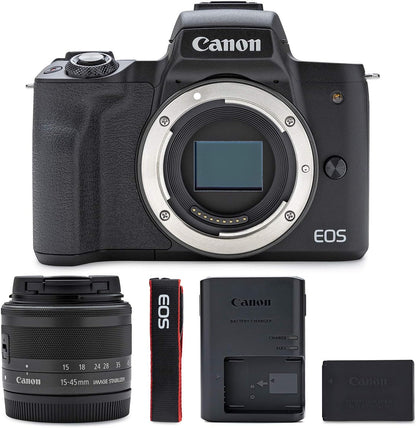 Canon 2680C011 EOS M50 Mirrorless Camera Kit 15-45mm
