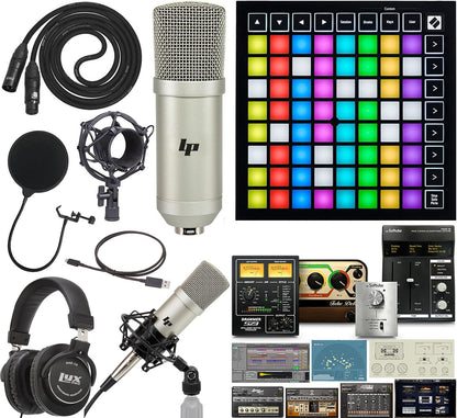 Novation Launchpad Mini MK3 RGB MIDI Controller Mic Bundle