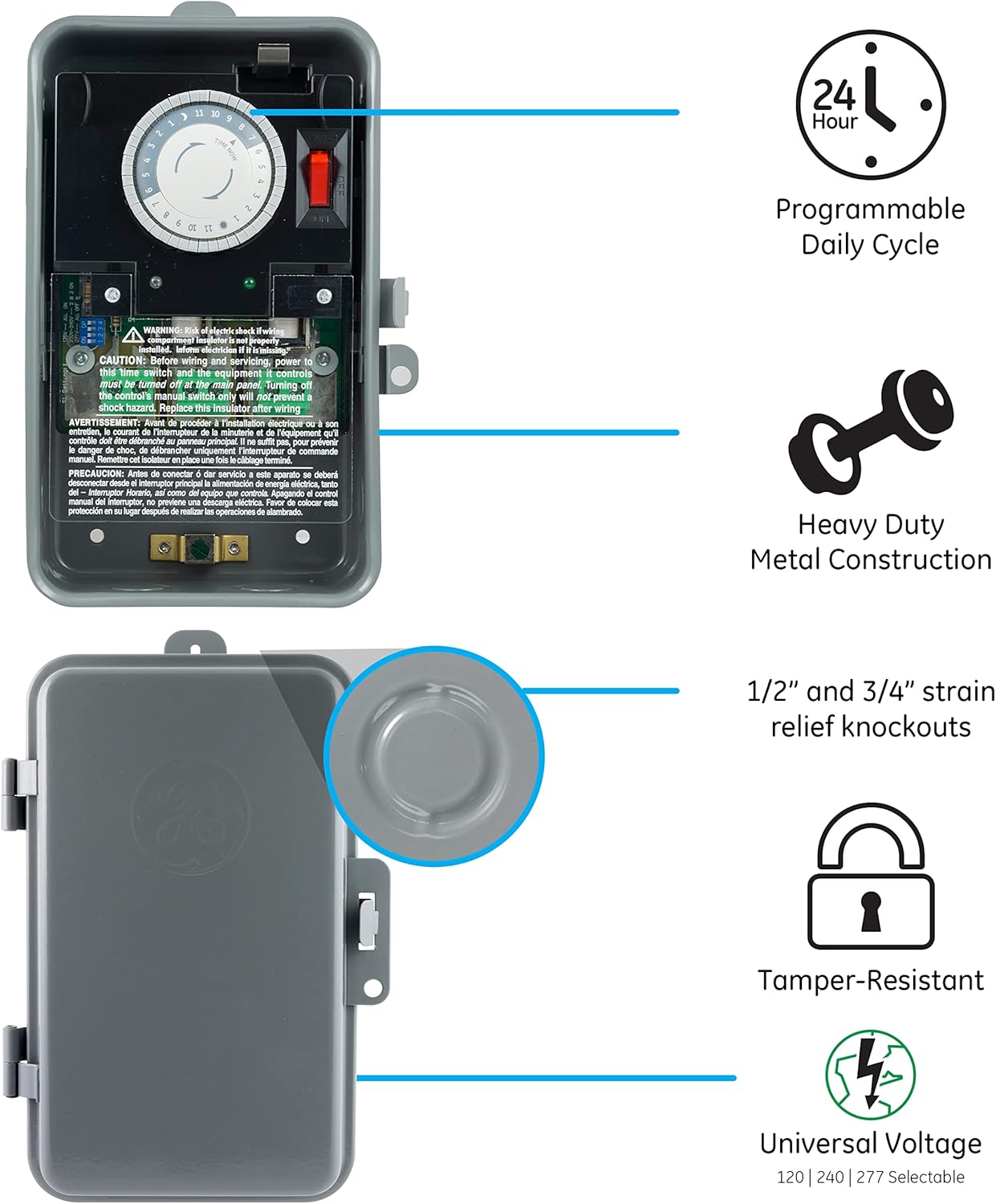 GE 46536 24-Hour Mechanical Pool Timer