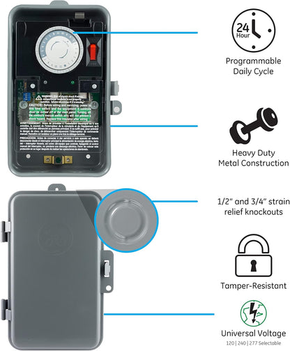 GE 46536 24-Hour Mechanical Pool Timer