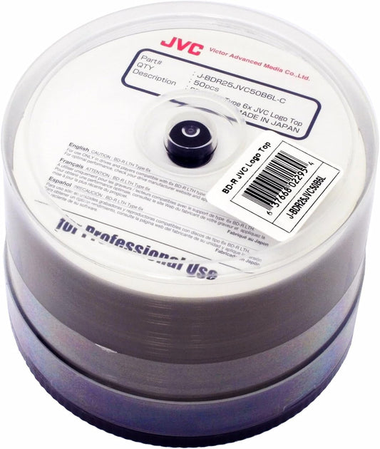 JVC J-BDR25JVC50B6L BD-R 6X Blu-ray Recordable Discs