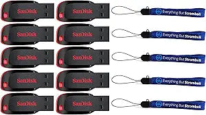 SanDisk CZ50-032G-10Pk-Lan Cruzer Blade: 32GB USB 2.0 Flash Drive 10-Pack