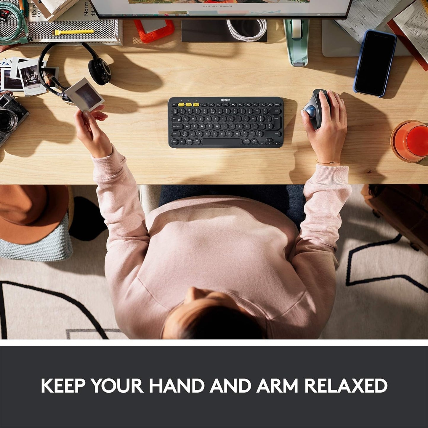 Logitech Ergo M575 Wireless Trackball Mouse (Renewed)