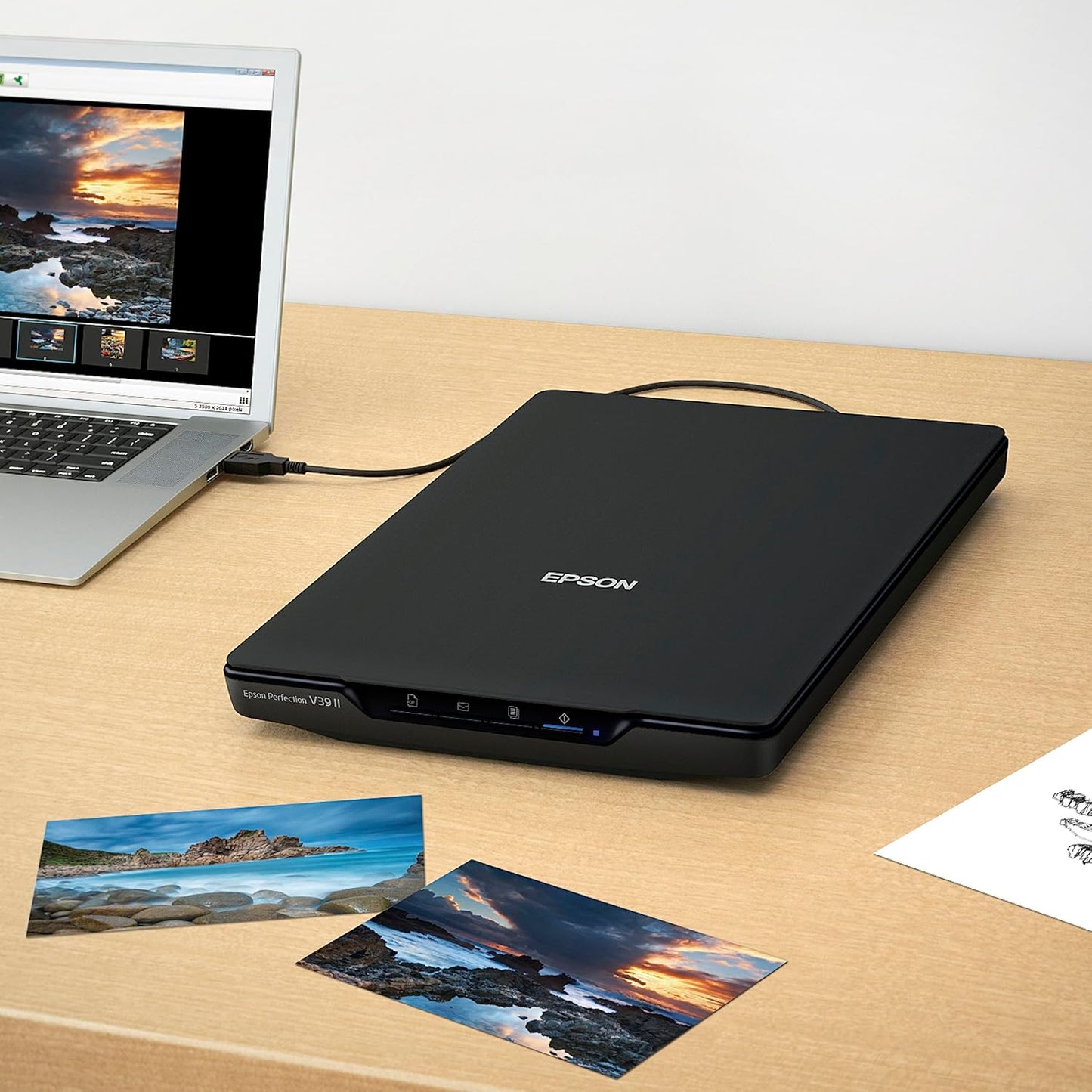 Epson B11B268201 Perfection V39 II Flatbed Color Photo Scanner