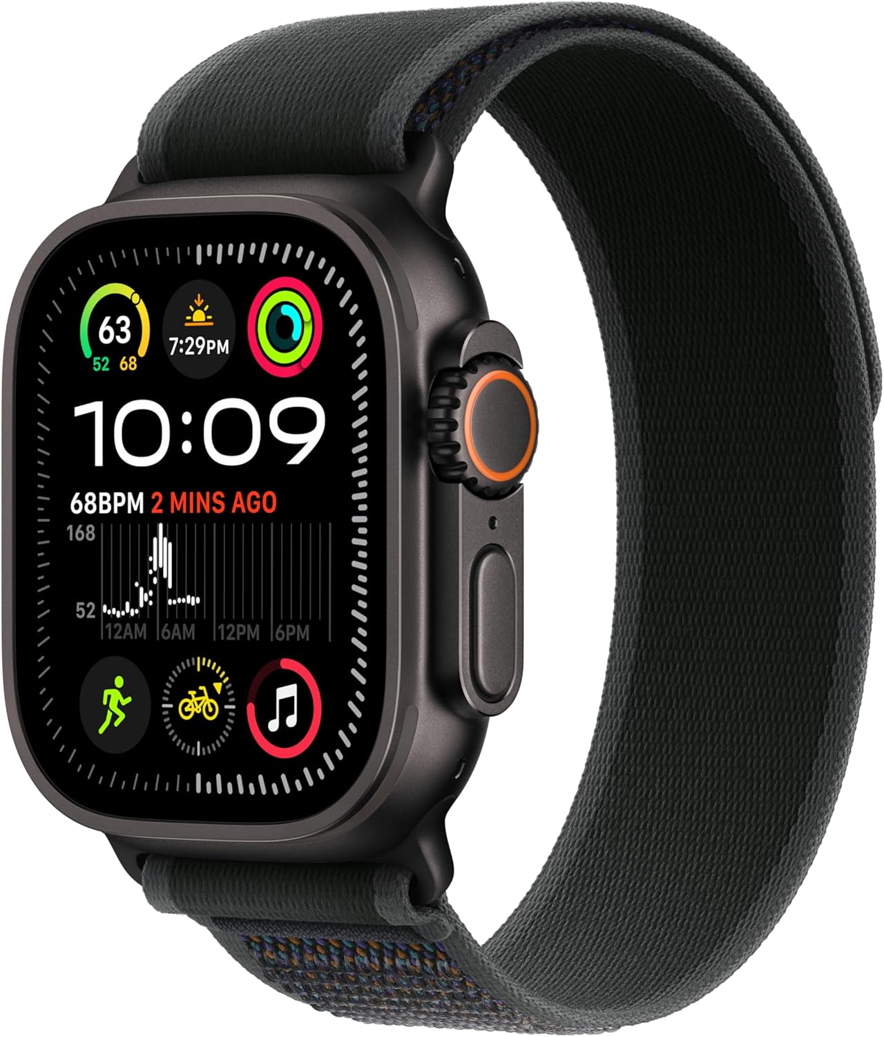 Apple MYQ63AM/A 49mm Black Trail Loop Watch Band