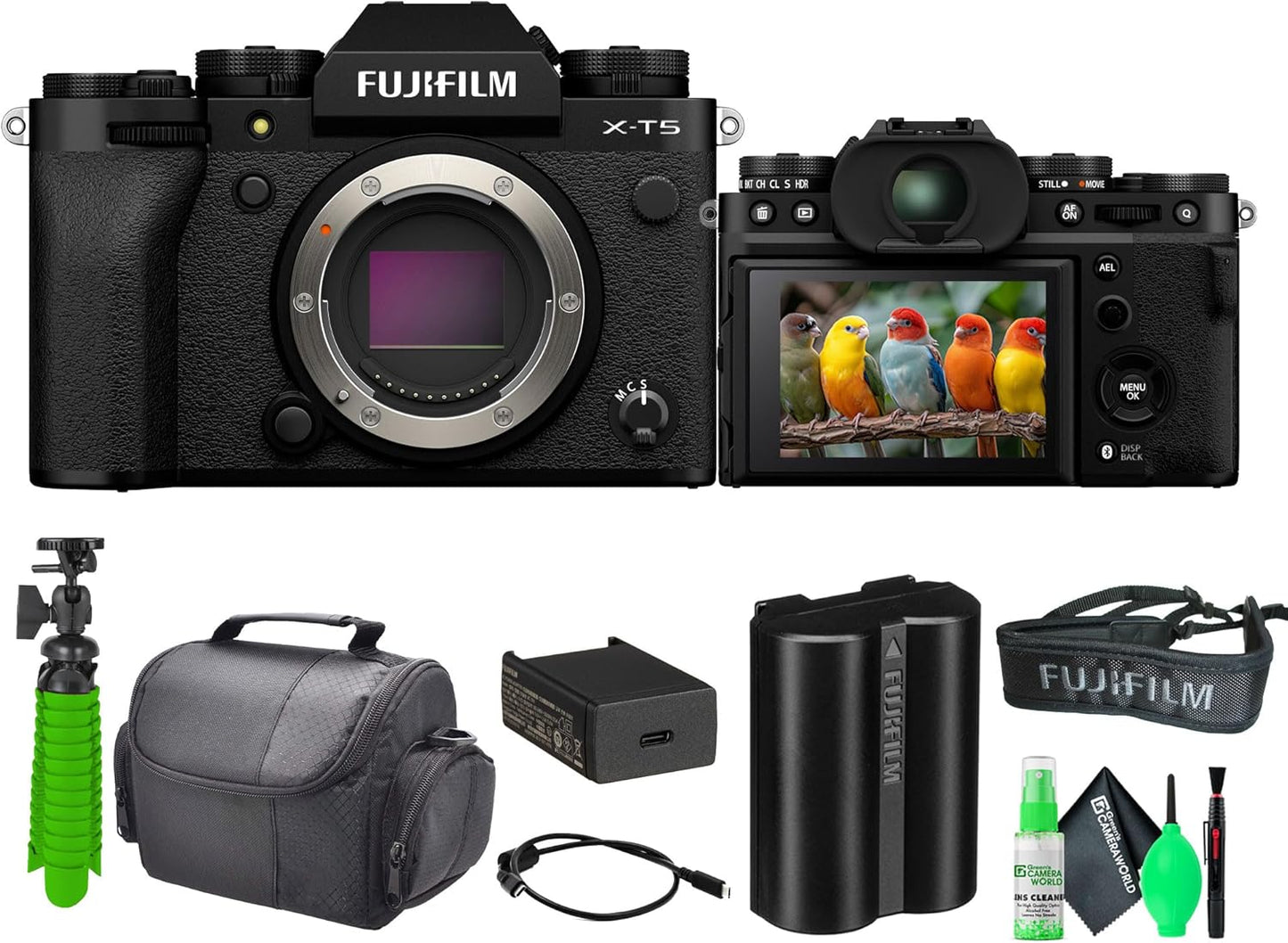 Fujifilm 0847f486 X-T5 Mirrorless Camera Bundle (Black)