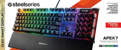 SteelSeries Apex 7 64623 Mechanical Gaming Keyboard Red Switch RGB