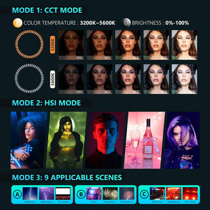 Neewer 10099577 18-inch RGB Ring Light Kit with App Control