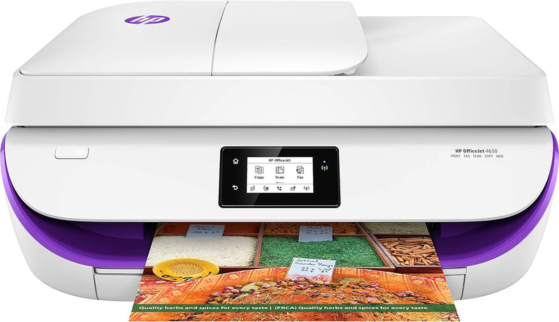 HP MAIN-43621 OfficeJet 4650 All-in-One Printer: Wireless, White — main product image