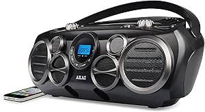 Akai CE2300BT Bluetooth CD Boombox Portable Speaker