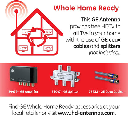 GE Attic Mount Digital TV Antenna Long Range