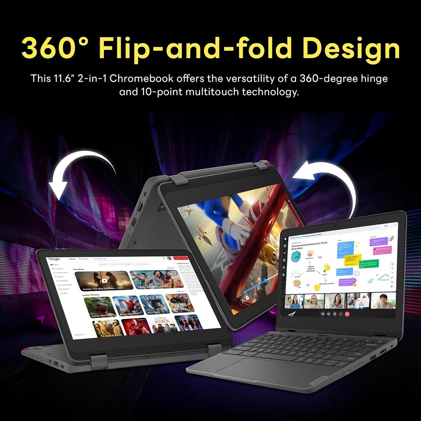 Lenovo 300e Chromebook Yoga 11.6" Touch 2-in-1