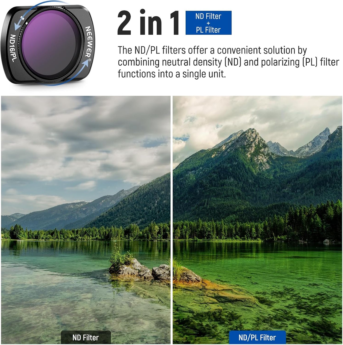 Neewer 10104333 DJI Osmo Pocket 3 Magnetic ND/PL Filter Set