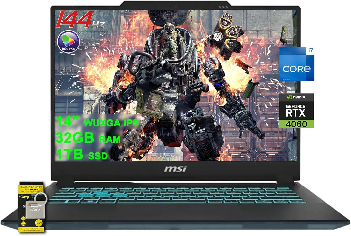 MSI Cyborg 14 Gaming Laptop i7 RTX 4060 32GB 1TB SSD