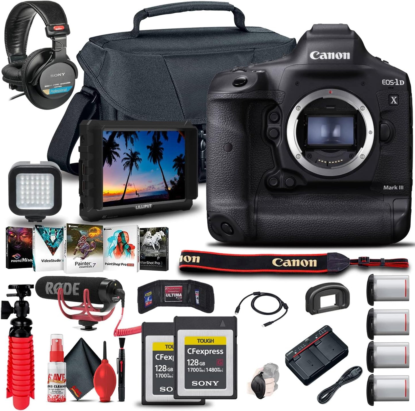 Canon EOS-1D X Mark III DSLR Camera Bundle (Renewed)