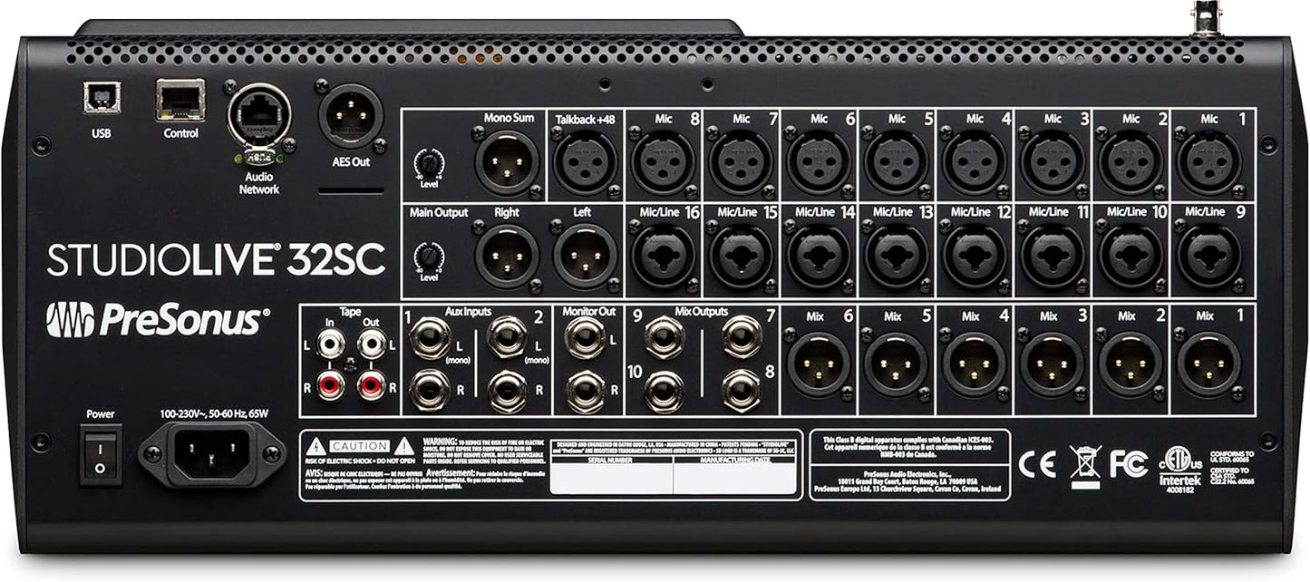 PreSonus STUDIOLIVE 32SC 32-Channel Digital Mixer AVB