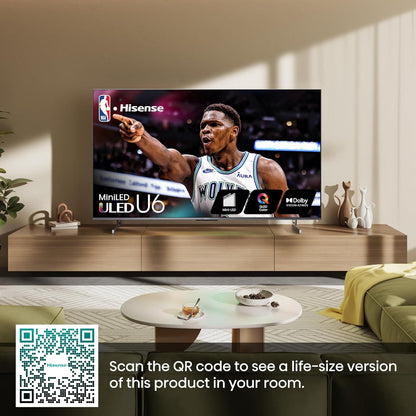 Hisense 85U6N 85" ULED 4K Smart Google TV Mini-LED