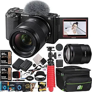 Sony ZV-E10 Vlog Camera with 35mm Lens Accessory Bundle