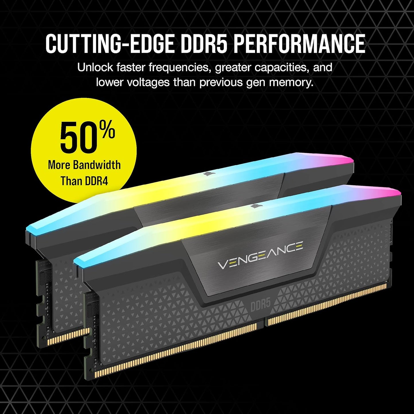 Corsair CMH64GX5M2B6000Z40 Vengeance RGB DDR5 64GB 6000MHz Memory