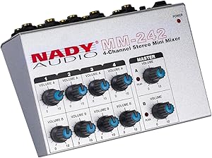 Nady MM-242 Mini 4 Stereo/8 Mono Channel Line Mixer