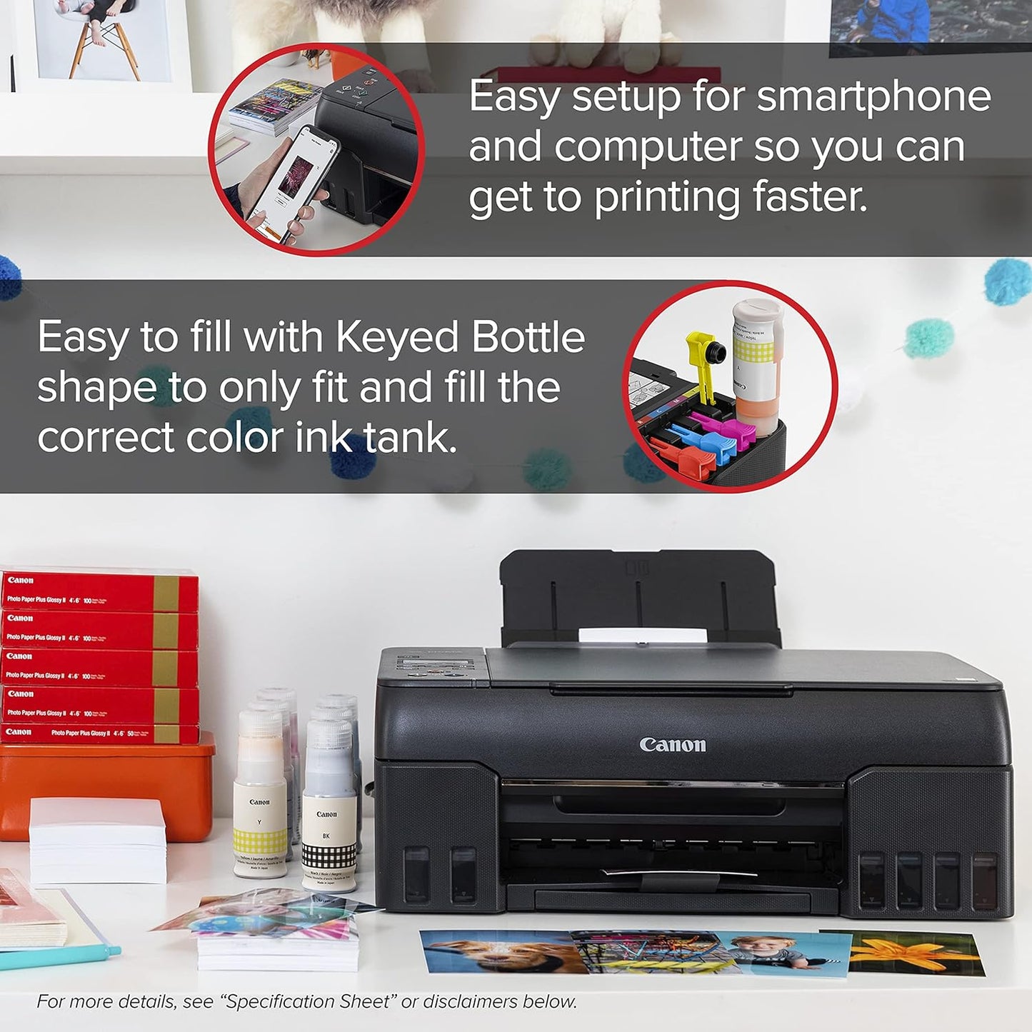 Canon 4620C002 PIXMA G620 Wireless MegaTank Photo Printer