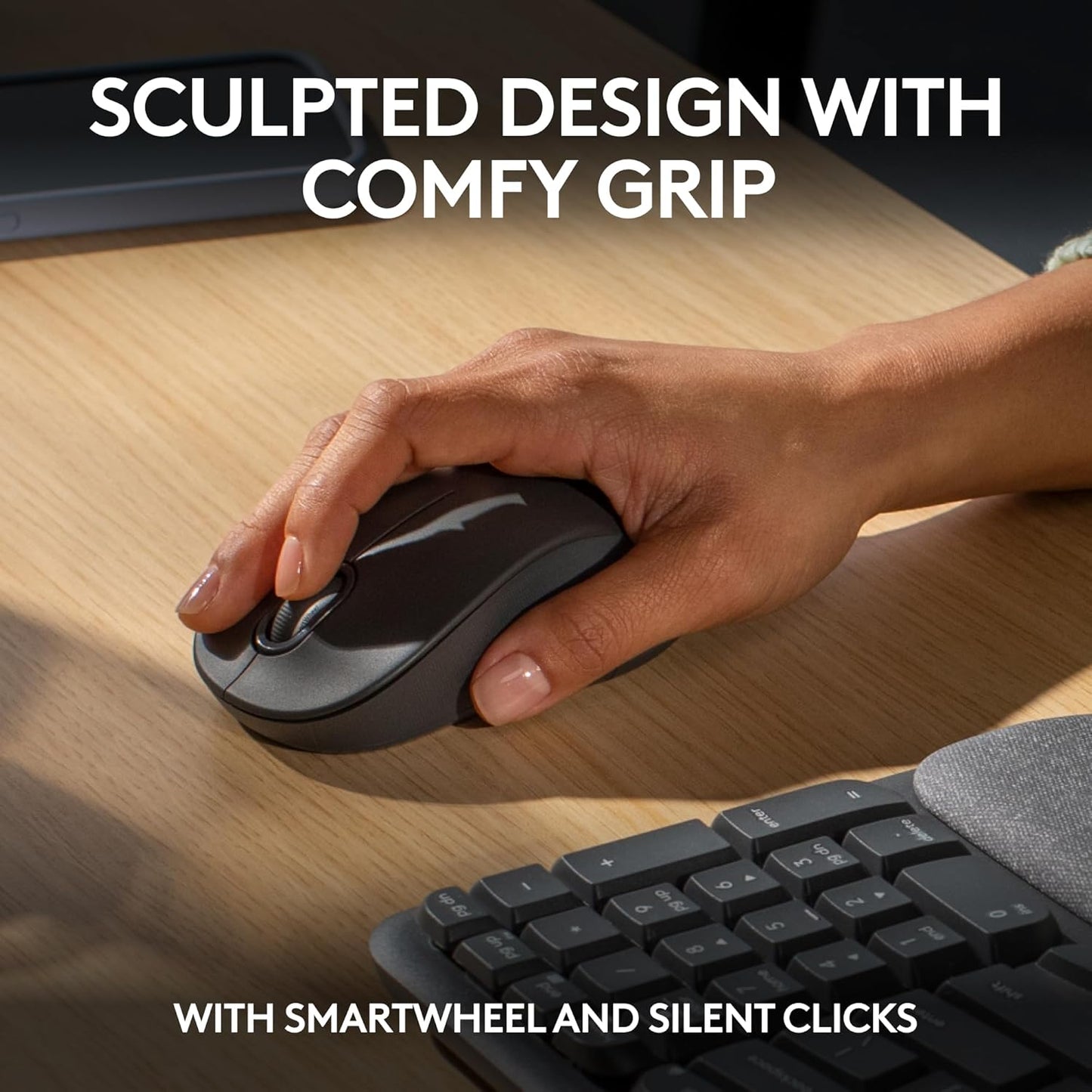 Logitech MK670 Wave Keys Ergonomic Keyboard Mouse Combo Graphite