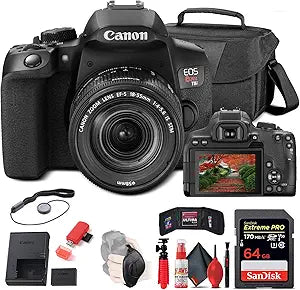 Canon EOS Rebel T8i DSLR 18-55mm Lens Bundle - Renewed