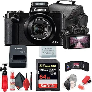 Canon PowerShot G5 X Renewed: Digital Camera Bundle with Accessories