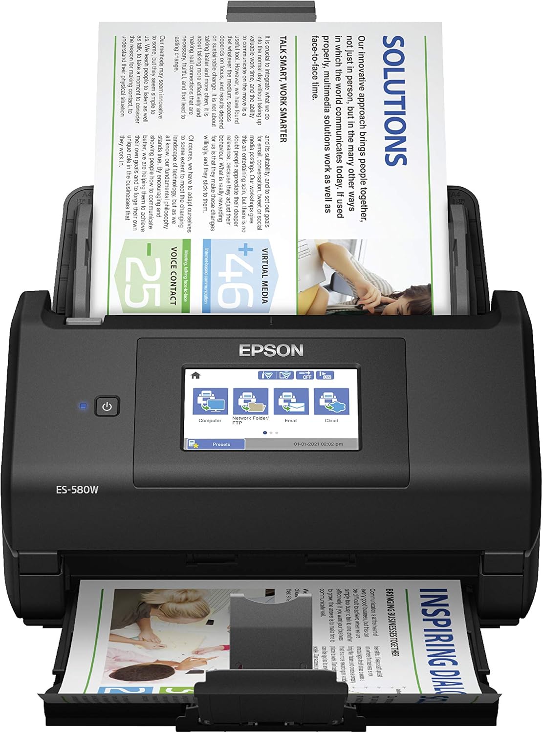 Epson ES-580W Wireless Color Duplex Document Scanner Renewed