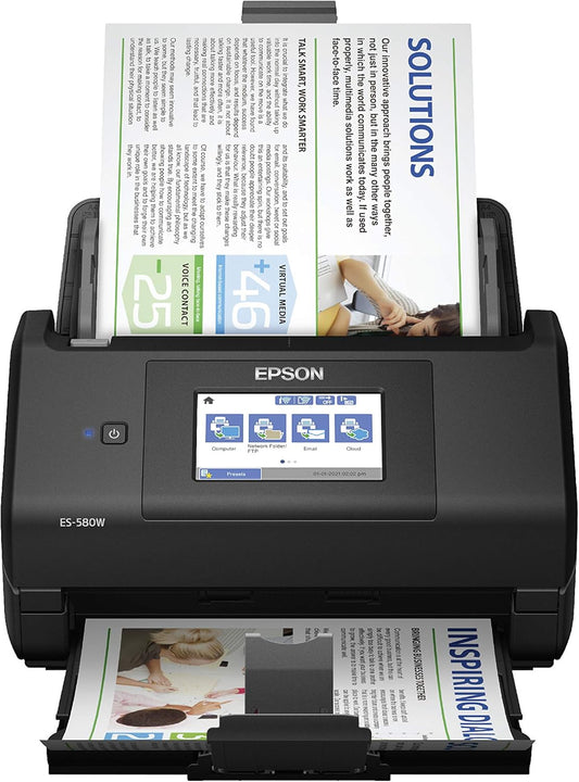 Epson ES-580W Wireless Color Duplex Document Scanner Renewed