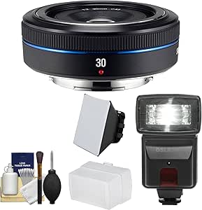 Samsung 30mm f/2.0 NX Lens Bundle - Black