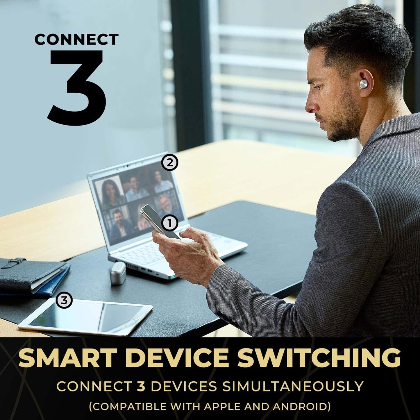 Technics EAH–AZ80-S Wireless Noise-Canceling Earbuds