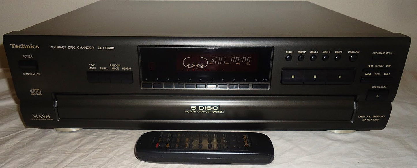 Technics SL-PD688 5-Disc CD Changer Black