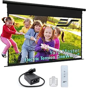 Elite Screens OMS140WHT-ELECTRIC Yard Master Electric Tension Screen