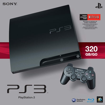Sony PlayStation 3 CECH-4012C Slim 320GB Console - Black (Renewed)