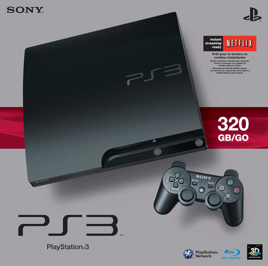 Sony PlayStation 3 CECH-4012C Slim 320GB Console - Black (Renewed)