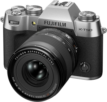 Fujifilm X-T50 Silver Camera with XF16-50mm Lens Kit