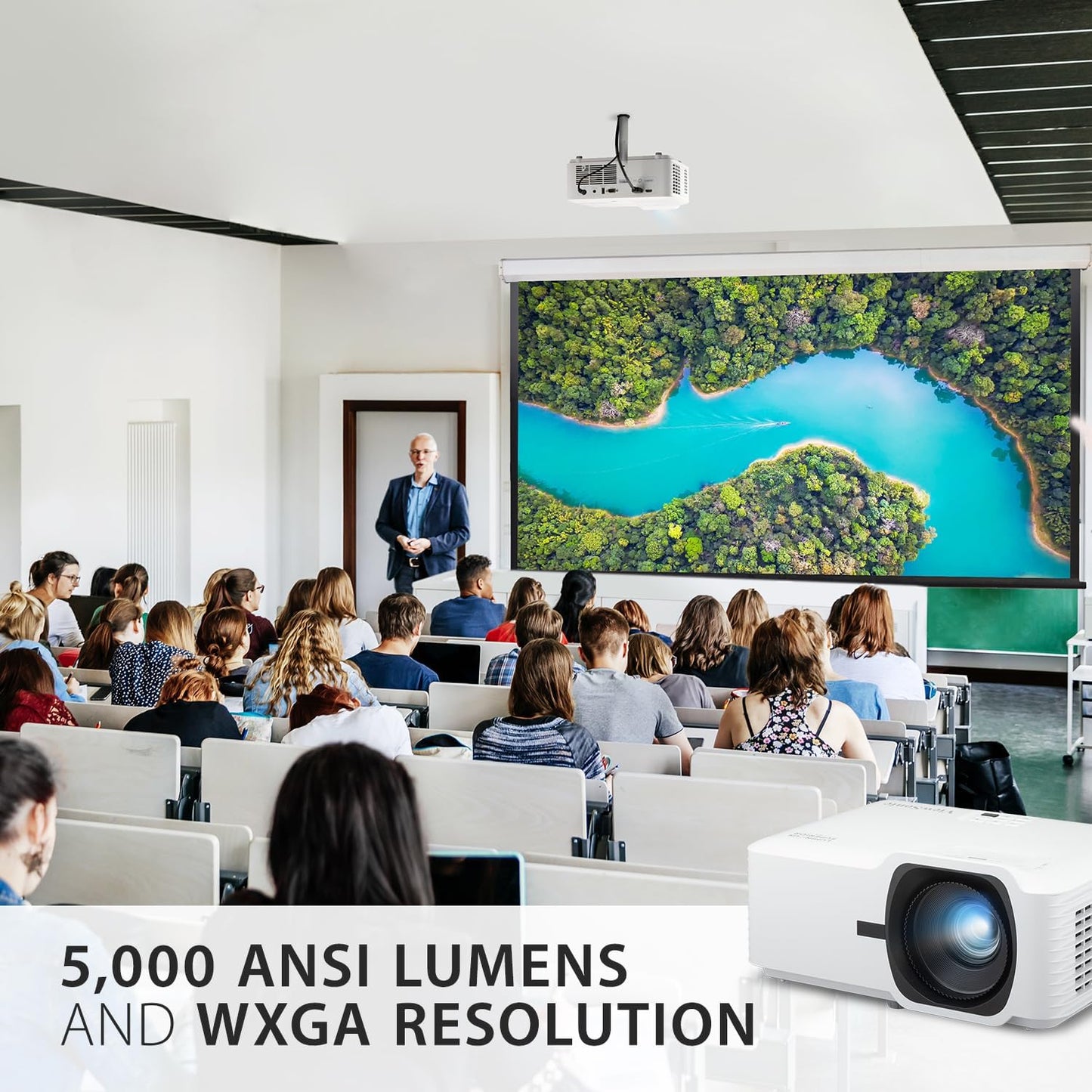 ViewSonic LS740W Laser Projector 5000 Lumens WXGA Zoom Renewed