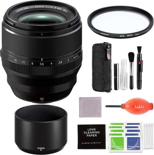 Fujifilm 16780028 XF 56mm F1.2 R WR Lens Bundle - Portrait Lens