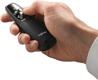 Logitech R400 Wireless Presentation Remote with Laser (Renewed)