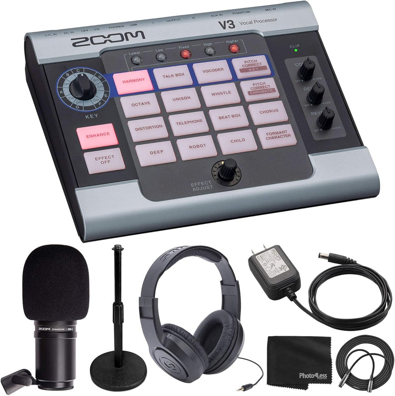 Zoom V3 K1 Vocal Processor Mic Headphones Bundle — main product image