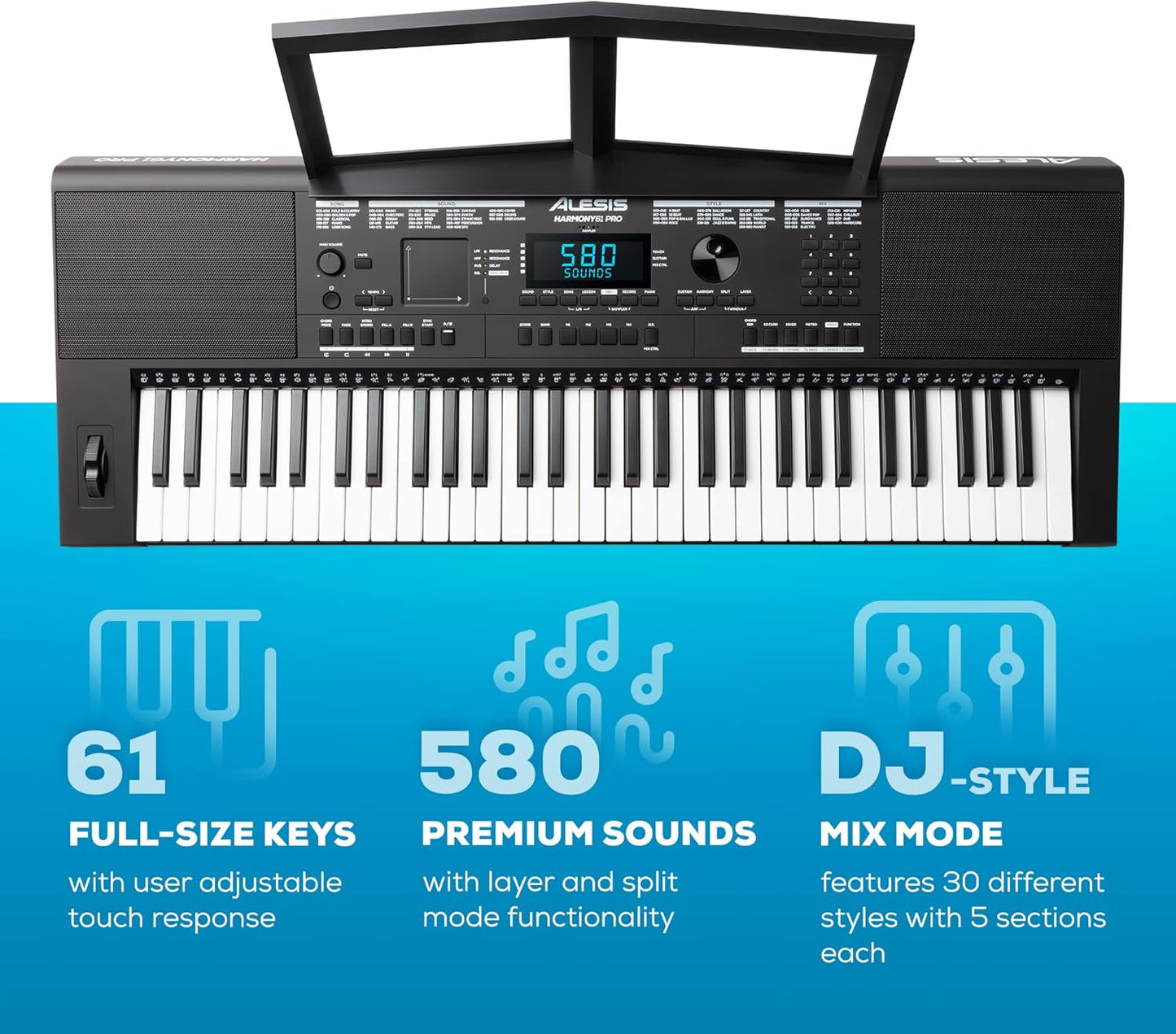 Alesis Harmony 61 Pro 61-Key Keyboard with DJ FX