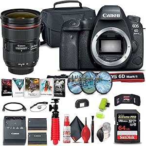 Canon 1897C002 EOS 6D Mark II DSLR Camera Bundle Renewed