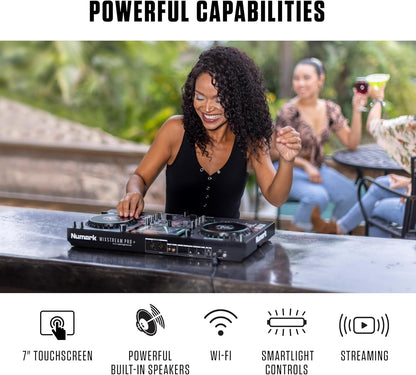 Numark MIXSTREAMPRO+ Standalone DJ Controller with Speakers and Wi-Fi