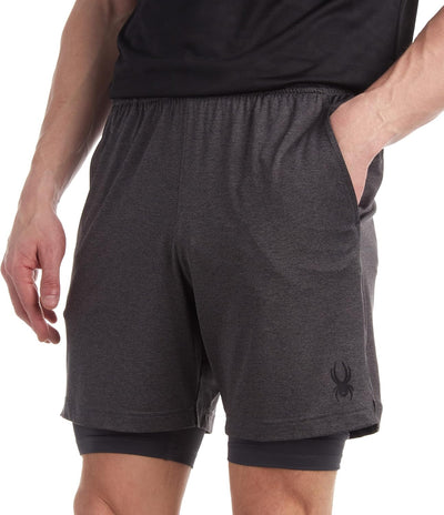 Spyder Athletic Shorts Men's 2-in-1 Performance Gym Shorts