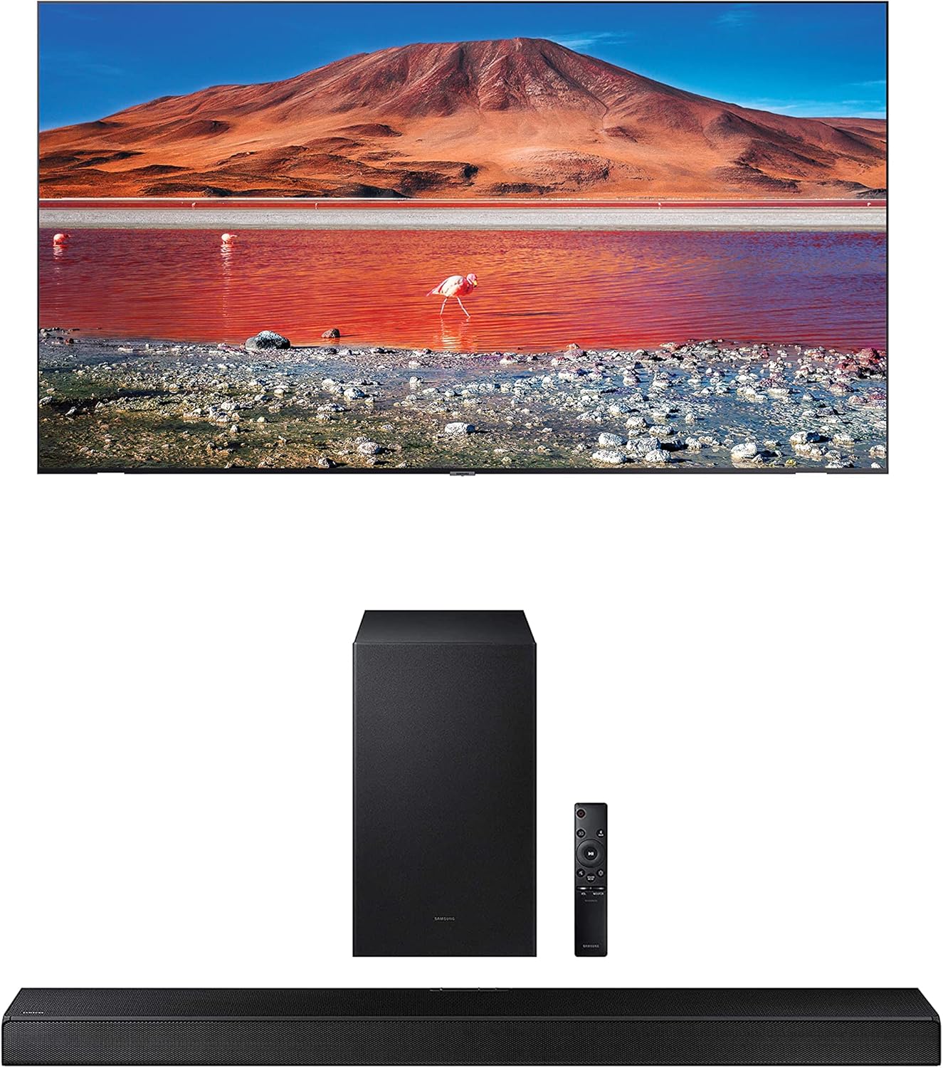 Samsung UN82TU7000 82" 4K TV with HW-A650 Soundbar Used