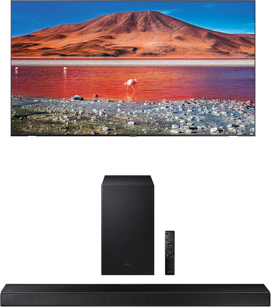 Samsung UN82TU7000 82" 4K TV with HW-A650 Soundbar Used